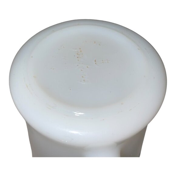 Fire King Milk Glass Mugs With Peach Design Set Of 2 Vintage Collectible - Picture 8 of 11